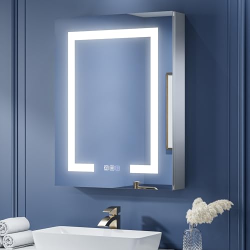 ExBrite LED Lighted Bathroom Medicine Cabinet with Mirror, 24 x - Product Imagery