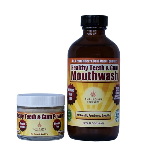 Happy Teeth & Gum Kit, Tooth Powder & Mouthwash for Gum & Enamel - Product Imagery