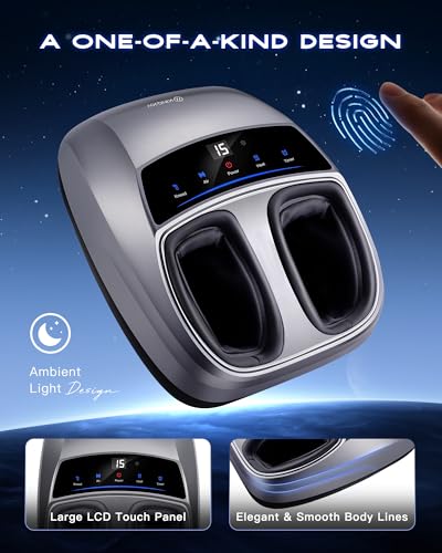 KINGJOY Foot Massager with Heat for Neuropathy, [2026 Upgraded], - Product Imagery