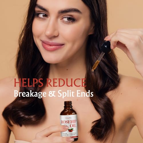 BodyJ4You Rosehip Seed Oil for Face Skin - USDA Organic Cold - Product Imagery