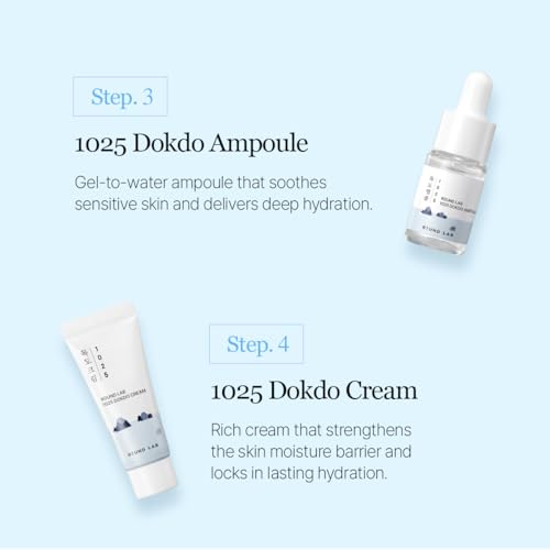 ROUND LAB 1025 Dokdo Hydrating Mini Kit 4-Step Skincare Set - Product Imagery