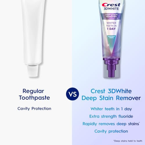 Crest 3D White Deep Stain Remover Toothpaste, Teeth whitening - Product Imagery