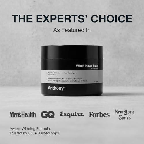 Anthony Witch Hazel Pads Pore Cleaner, 60 Count - Product Imagery