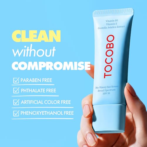 TOCOBO Bio Watery Sun Cream SPF 50 Korean Sunscreen for Face, - Product Imagery