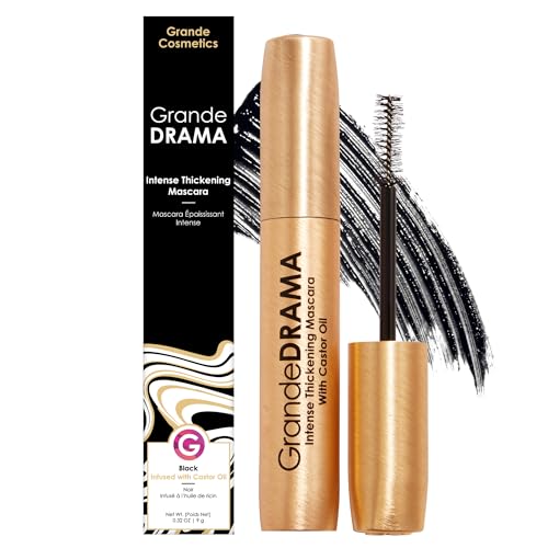 Grande Cosmetics GrandeDRAMA Intense Thickening Mascara, Black, 0.32 oz – Black