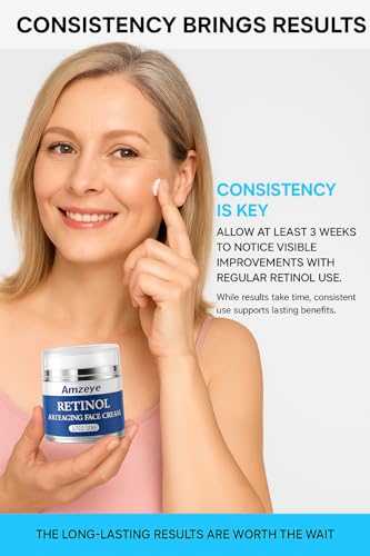 Retinol Face Cream for Anti-Aging Wrinkle Moisturizer with - Product Imagery
