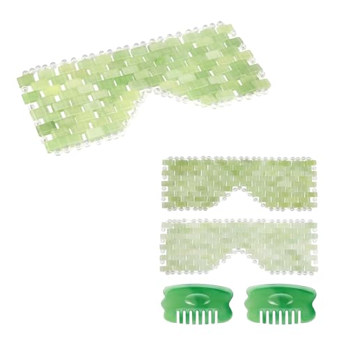 LazyGa Jade Eye Mask - Resin Scalp Comb Set