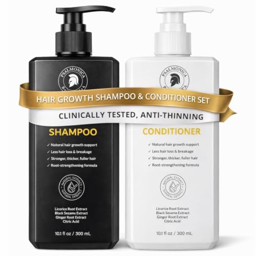 Psalmonica Hair Growth Shampoo and Conditioner Set: Sulfate Free Hair Growth Root Activator Thickening Shampoo for Hair 