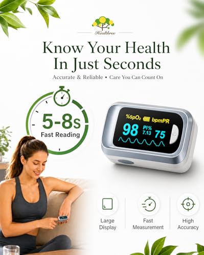 Fingertip Pulse Oximeter Blood Oxygen Saturation Monitor Pulse - Product Imagery