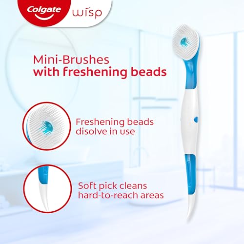Colgate Wisp Disposable Toothbrushes for Travel, Pack of 4, 96 - Product Imagery