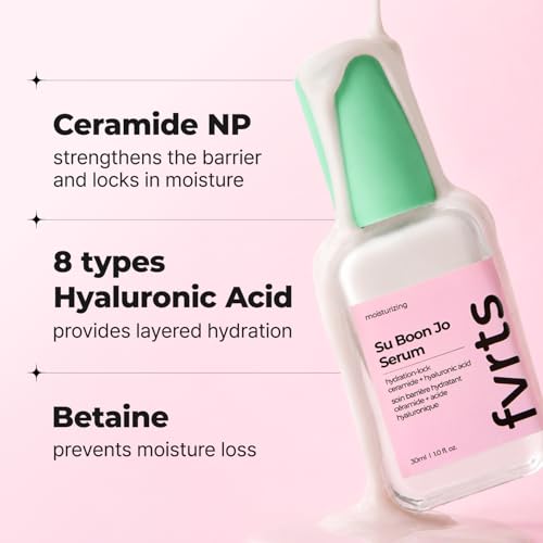 Hyaluronic Acid & Ceramide Hydrating Serum for Face, Korean Skin - Product Imagery