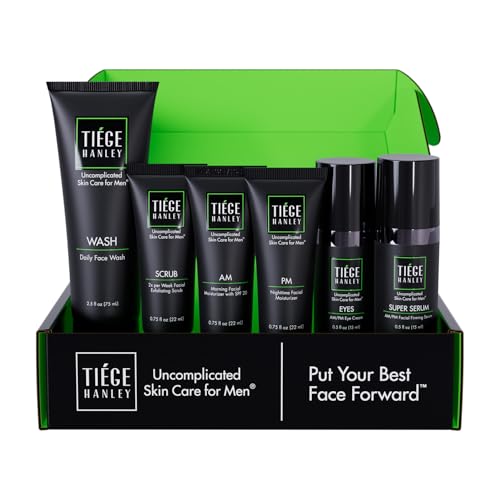 Tiege Hanley Anti-Aging Men's Skin Care Set, 30-Day, 6 Piece Kit - Product Imagery