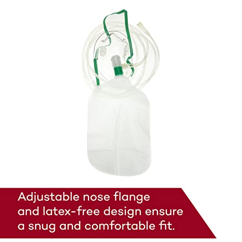 Dealmed Non-Rebreather Oxygen Mask - Adult Size - 50 Pack - Product Imagery