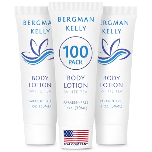 BERGMAN KELLY - Travel Size Lotion - 1 fl oz, 100 PK, White Tea - Delight Your Guests with Invigorating and Refreshing B