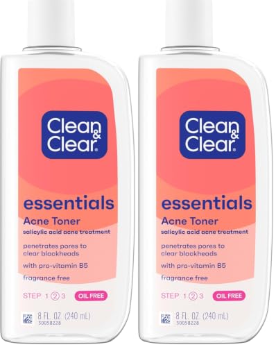 Clean & Clear Essentials Oil-Free Acne Toner, 2% Salicylic Acid - Product Imagery