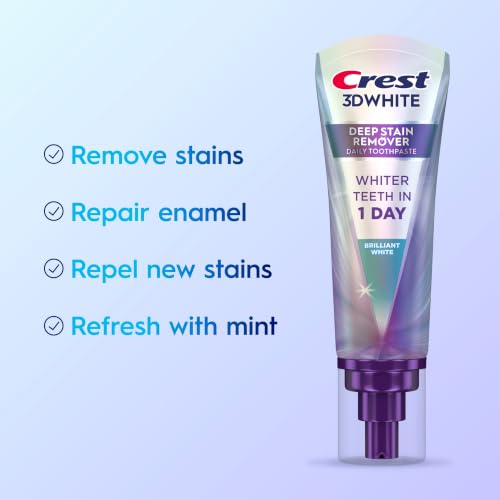Crest 3D White Deep Stain Remover Toothpaste, Teeth whitening - Product Imagery