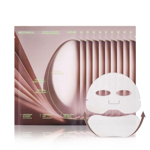 MEDIHEAL Retinol Collagen Cream Lifting Mask (4 Counts) - Product Imagery