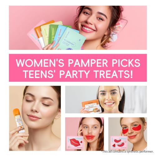 QUIYUM 26PCS Face Masks& Lip& Eye Masks Skin Care Set for Women - Product Imagery