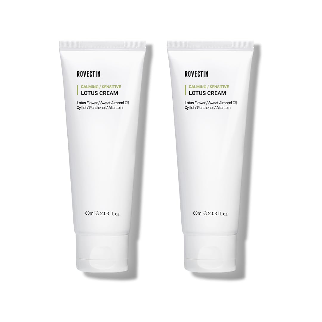 ROVECTIN Calming Lotus Cream, Soothing Sensitive Skin Cream, 2.03oz, 2 Pack – product photo (Face Moisturizers)