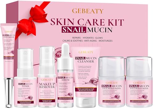 Skin Care Set, 7-Piece Hydrating & Repairing Snail Mucin - Product Imagery
