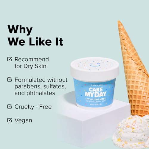 I DEW CARE Cake My Day Hydrating Wash Off Mask, Hyaluronic Acid - Product Imagery