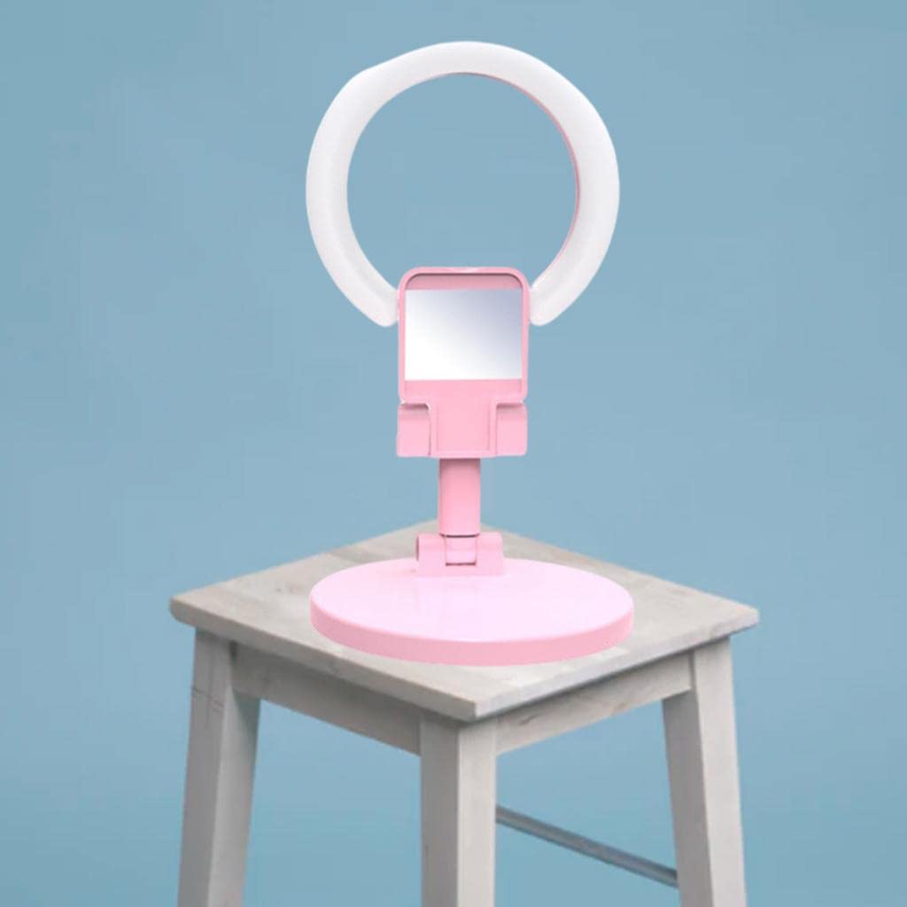 Xiaojikuaipao Portable Rechargeable Selfie Fill with Stand and Mirror for Makeup Selfie Vlog - 3 Modes, Foldable Design 