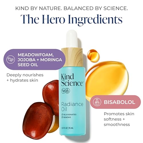 Kind Science Radiance Face Oil - Hydrating with Vitamin E, C & - Product Imagery