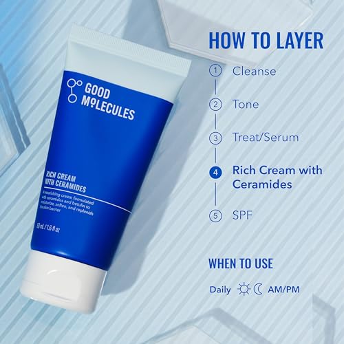 Good Molecules Rich Cream with Ceramides, Face Moisturizer for - Product Imagery