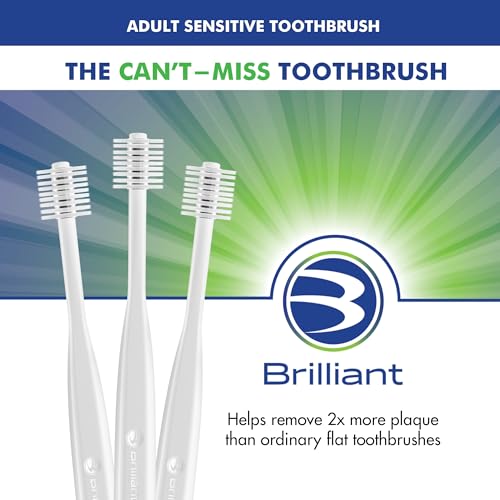 Brilliant Oral Care Adult Sensitive Toothbrush with Extra Soft - Product Imagery