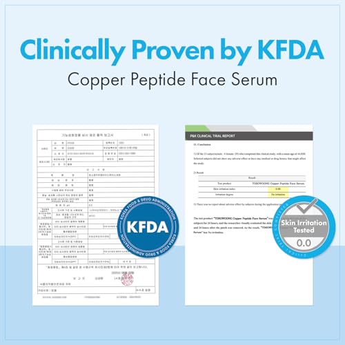 TOSOWOONG Copper Peptide Face Serum, Anti-Aging for Fine Lines, - Product Imagery