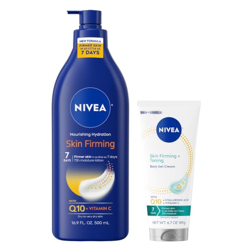NIVEA Skin Firming Body Lotion and Gel Cream Variety Set, 2 Items