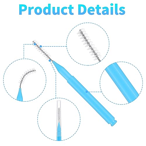 100 Pcs Interdental Brushes, 6 Sizes Braces Flossers for Cleaner - Product Imagery