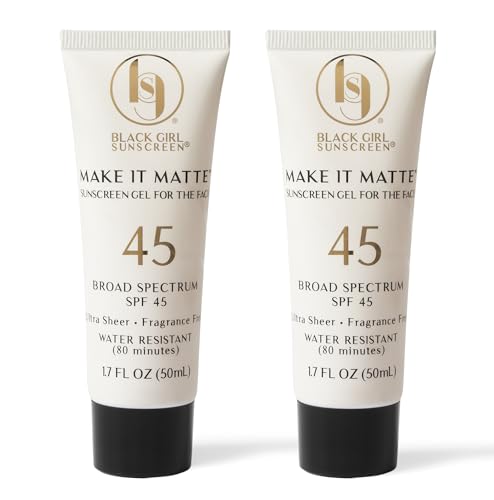 Black Girl Sunscreen Make It Matte SPF 45 Face Sunscreen 2-Pack – White, Travel Size