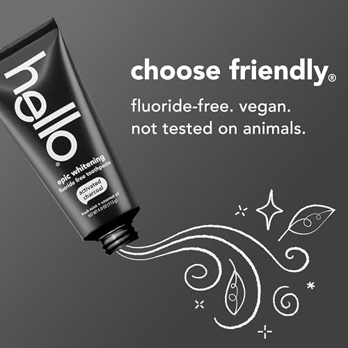 hello Epic Whitening Activated Charcoal Toothpaste, 4 oz - Product Imagery