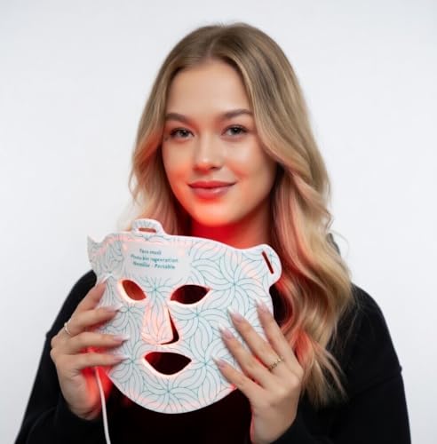 Super Supply Bros FDA Cleared LED Light Therapy Mask for Face - Infrared Red Light Therapy for Skin - Red Light Therapy 