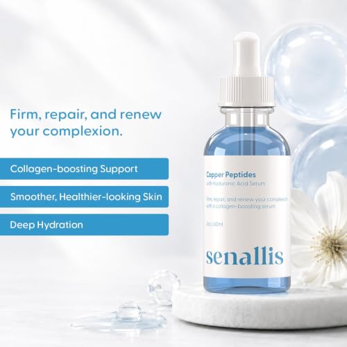 SenAllis Cosmetics Copper Peptides Serum for Face with GHK-Cu - Product Imagery
