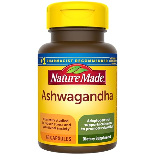 Nature Made Ashwagandha Capsules 125mg for Stress Support, 60 - Product Imagery