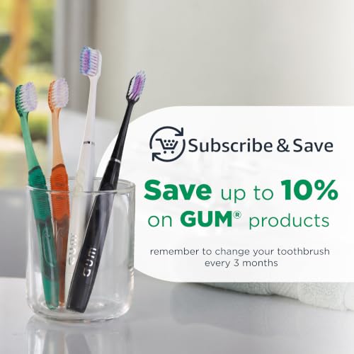 GUM Folding Travel Toothbrush, Soft Bristle, Compact Head, 1 - Product Imagery