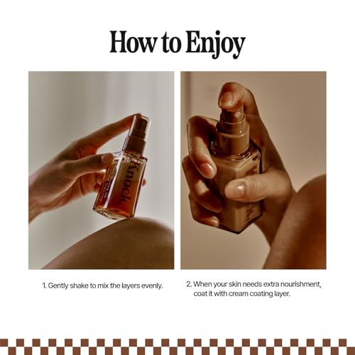 Knock Shaking Serum Mist Deep Cream, Hydrating Face Mist with - Product Imagery