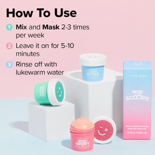 I DEW CARE Mini Scoops Cleansing Wash Off Face Mask Set, Mini - Product Imagery