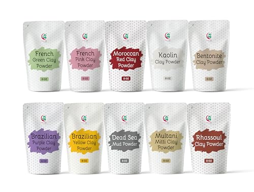 YOGI&rsquo;S GIFT &ndash; Celebrating health Pack of 10 Clays for Mask Making & Soap Making | Face Mask Ingredient | Bes