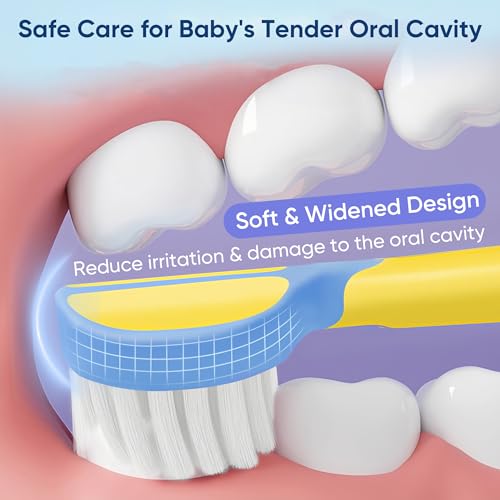 EASICUTI Soft Toddler Toothbrushes, Efficient 3 Sided - Product Imagery