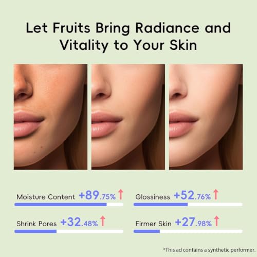 QUIYUM Fruit Skincare Set for Teen Girl, 5 Daily Routine Beauty - Product Imagery