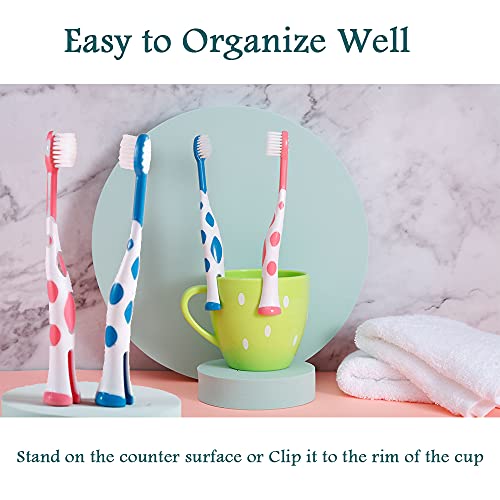 newrichbee 8 Packs Kids Toothbrush,Extra Soft Lovely Deer - Product Imagery