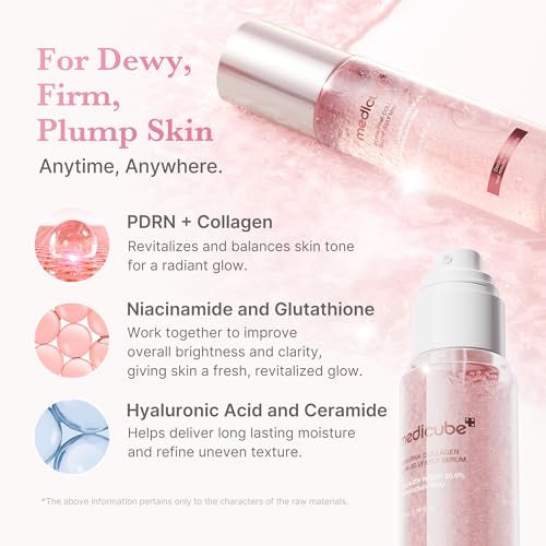 medicube Jelly Mist Serum with Pink PDRN Collagen, 2.02 fl.oz - Product Imagery