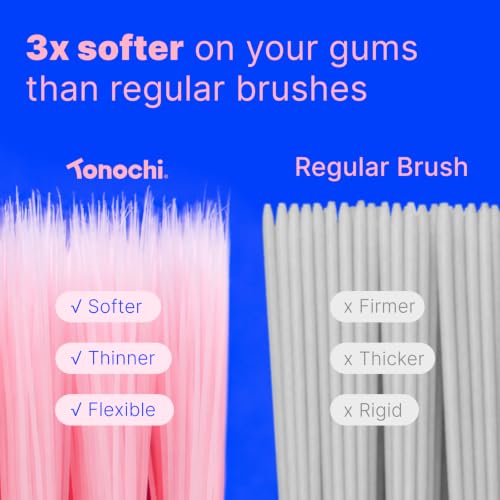 Extra Soft Bristle Toothbrushes for Adults, 4-Pack, Pink - Product Imagery
