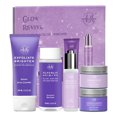 Daily Essential Skincare Set, Glycolic Acid+Vitamin C Facial - Product Imagery