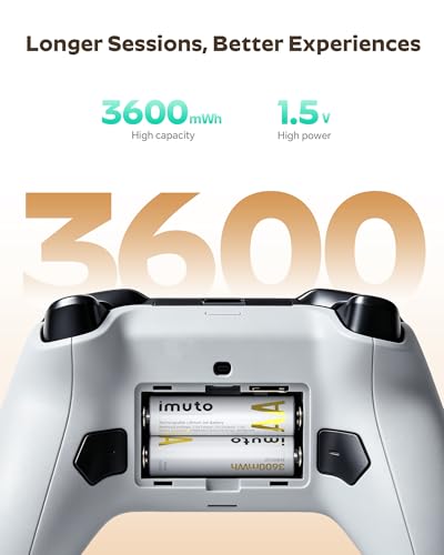 imuto Rechargeable aa Batteries, 3600mWh aa Lithium Batteries 4 - Product Imagery