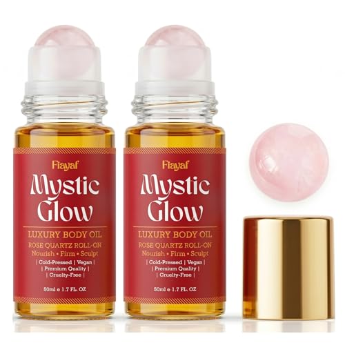 FIAYAF Luxury Firming Body Oil, Rose Quartz Roll-On, 3.4 Fl Oz (Pack of 2)