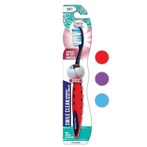 GuruNanda Smile Clean Toothbrush - Big Soft Bristles - Helps - Product Imagery